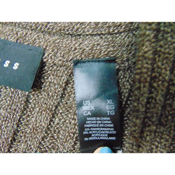 Light Weight Brown Light weight sweater by Axcess Size XL no flaws ramie blend - Picture 8 of 9